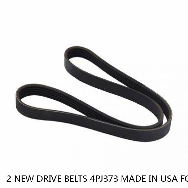 2 NEW DRIVE BELTS 4PJ373 MADE IN USA FOR AIR PUMP COMPRESSOR 4 RIB BELTS #1 small image